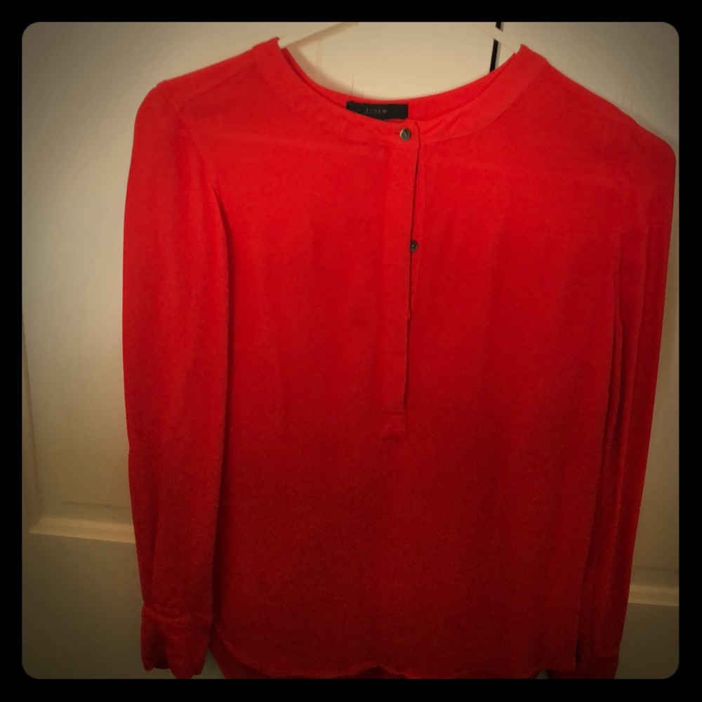 Jcrew red blouse